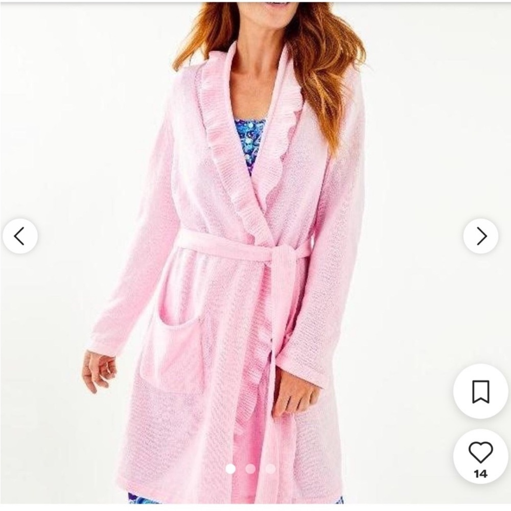 Lilly Pulitzer Pink Melville Belted Robe Size XXS/XS